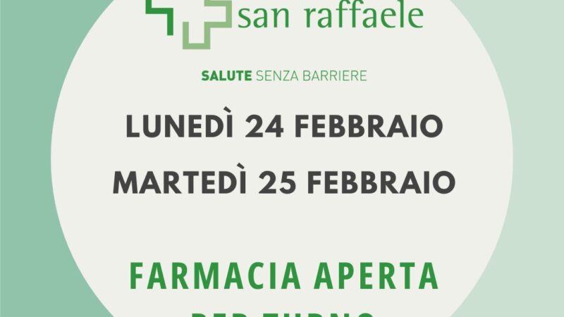 Farmacia di turno 24/25 febbraio 2025