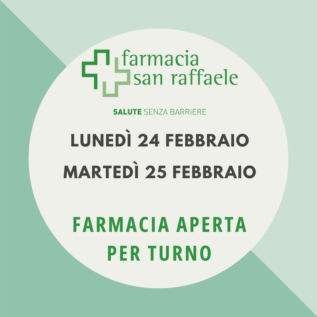 Farmacia di turno 24/25 febbraio 2025